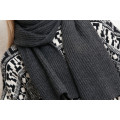 pure twisted yarn knitted scarf with CE certificate